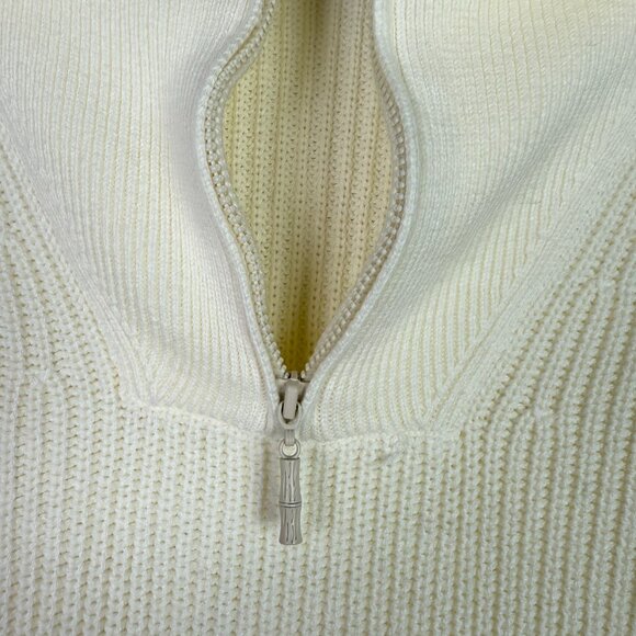 J. McLaughlin Rupert Sweater Chunky Shawl Collar Cream Ivory Size XL EUC - Picture 7 of 11